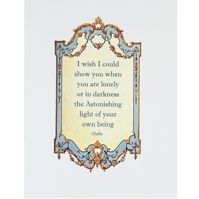 Astonishing Light Hafiz Card