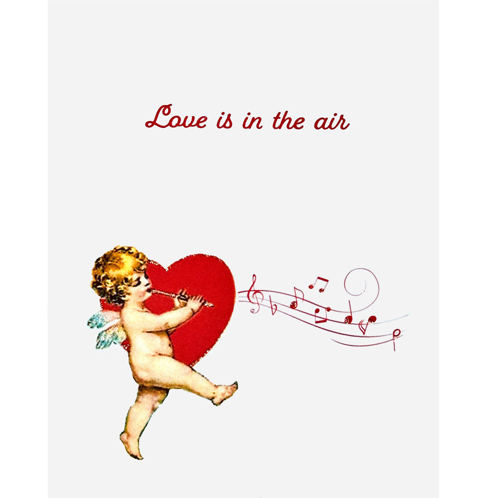 Cupid with Flute Valentine's Day Card