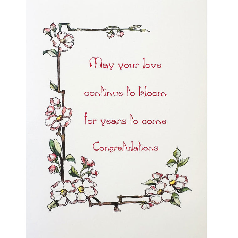 Blooms Wedding Card