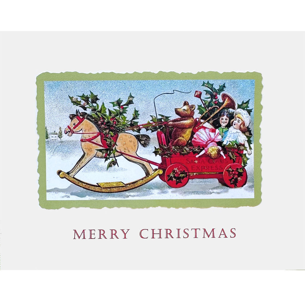 Rocking Horse with Sleigh Card